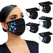 Adult Women Mask Disposable Face Mask Industrial 3Ply Ear Loop 50PC