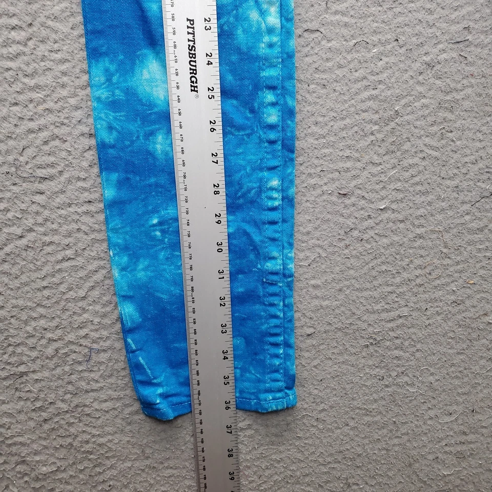 Jeans skinny True Religion meninas 14 multicolorido tingimento de gravata design 5 bolsos externo - Imagem 3 de 4