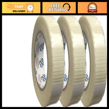 3 Rolls Bi-Directional Fiberglass Reinforced Filament Tape 1" x 54.6 yds - Heavy