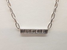 0.80 Cttw Lab Grown Diamonds 0.925 Silver 6.5g Bar Necklace 19 In Do0325srde