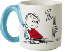 Hallmark Peanuts Linus and Snoopy Coffee Mug Dimensional Blanket 17 oz Cup NEW