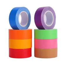 8 Pack Rainbow Colored Duct Tape 1 Inch x 11 Yards, Heavy Duty Duct Tape Colo...