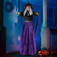 HäNgende Hexe Mit Soundaktivierung Halloween Deko 119,4 Cm