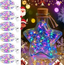 6Pack Fairy Lights w Timer 7ft 20 LED Twinkle Light Battery Operated Multi Color