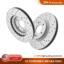 12.01'' Front Drilled Brake Rotors for 2024 2025 Hyundai Elantra Sonata Kia K5