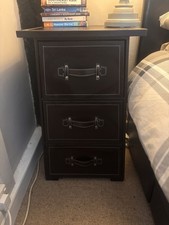 Faux Brown Leather Unit of 3 Drawers