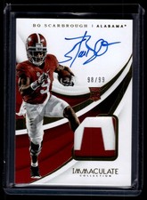 Bo Scarbrough 2018 Panini Immaculate Collection Rookie Auto Card 98/99 #136