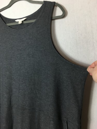 M&S Dress Grey Sleeveless Flexifit The Lounge Edit Stretch Dress Pocket UK 24 - Picture 4 of 24