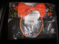 Disney Parks 2024 Glow in Dark Halloween Minnie Mouse Ears Headband NWT
