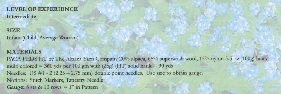 Calcetín Surf - Alpaca Yarn Company patrón de tejido PT-114 bebé, niño, mujer Foto 2 de 3