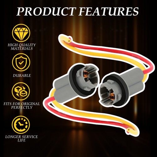 2PCS Car Truck T10 W5W 194 Bulbs Pigtail Wire Female Sockets Connector Adapter - Picture 5 of 7