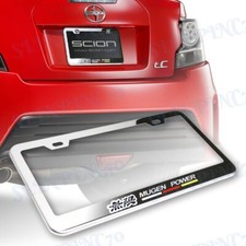 Stainless Steel Chrome Rust Free License Plate Frame Mugen W Caps For Honda X1