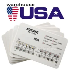 AZDENT Dental Orthodontic Brackets Braces Standard Roth Slot.022 3-4-5 Hooks