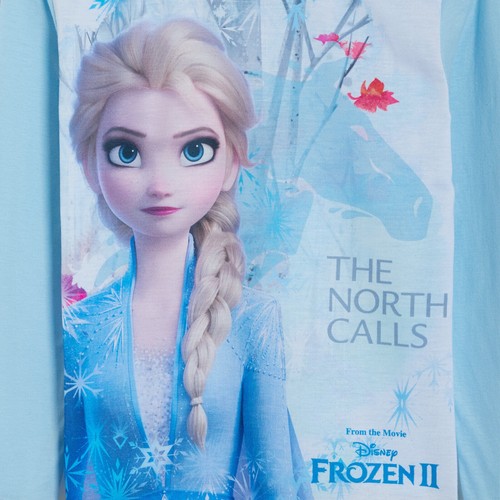 Mädchen Frozen Pyjama Elsa PJs Größe 2-8 Jahre blau langärmelige Hose Disney - Bild 3 von 4