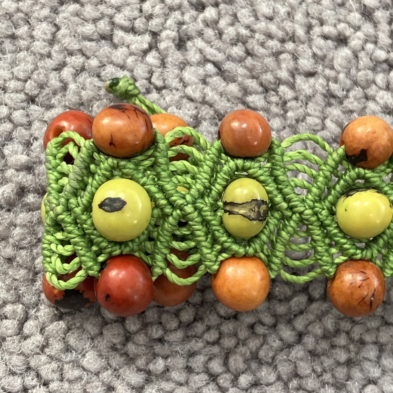 HANDMADE MINI MACRAME TYPE BEADED ADJUSTABLE BRAC… - image 10