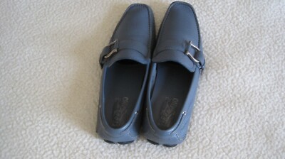 SALVATORE FERRAGAMO CABO Baby Blue Calf Pebbled Leather Mens  display picture 3