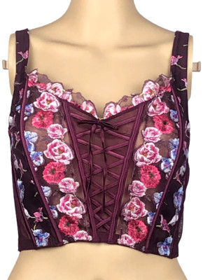 VICTORIA'S SECRET DREAM ANGELS UNLINED LACE UP CORSET BRA TOP SIZE