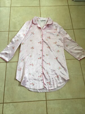 BHS Ladies NIGHTGOWN NIGHTSHIRT SLEEPWEAR Pink Floral