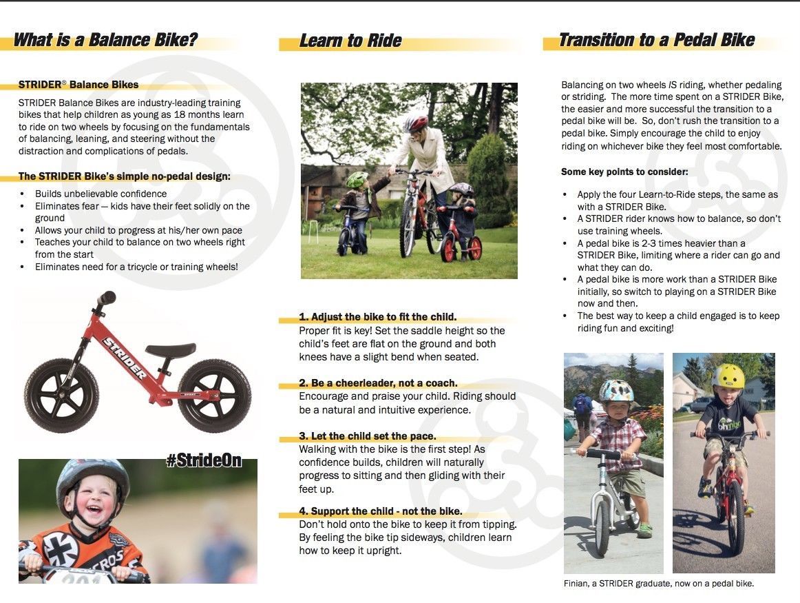 moving from balance bike to pedal bike