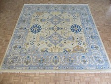 12 x 12 Square Hand Knotted Beige Modern Oushak Oriental Rug G13869