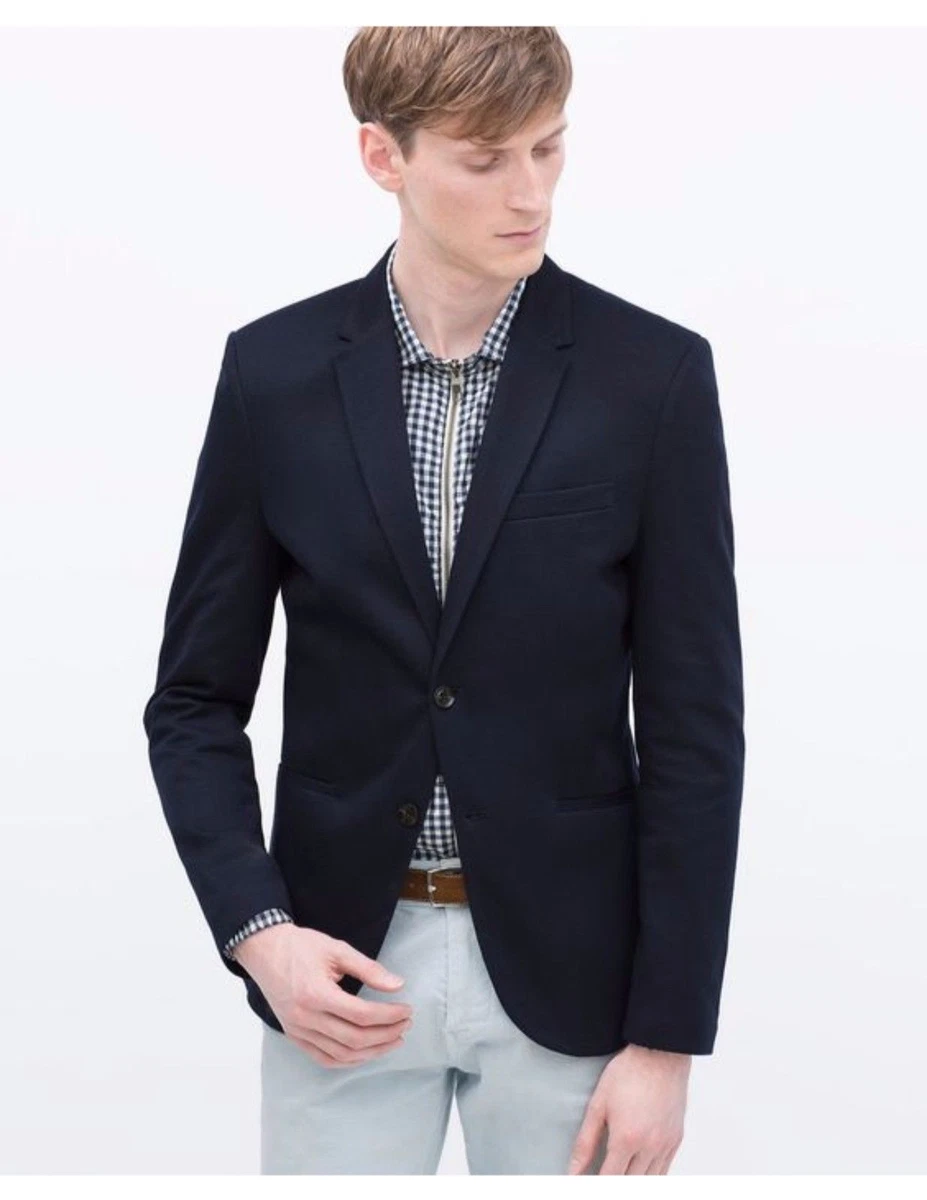 Navy blue blazer on sale mens slim fit