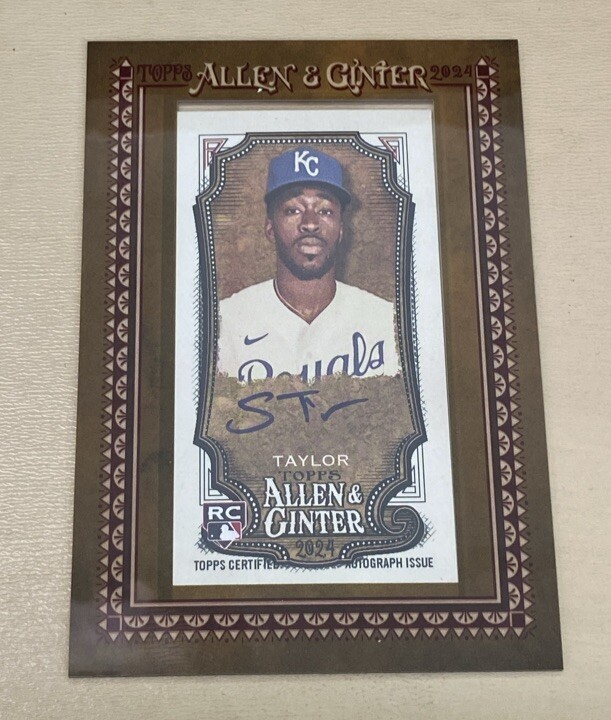 2024 Topps Allen & Ginter Mini Framed Rookie On Card Auto Samad Taylor Royals RC