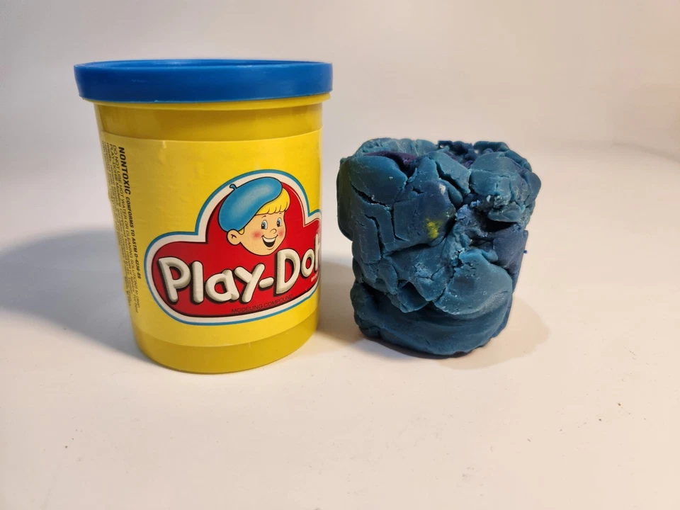 ¡SÚPER RARO DE COLECCIÓN! Kenner Playskool Playdough 1992 ~ azul original - leer Foto 4 de 4