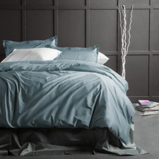 Luxury Egyptian Cotton Duvet Cover Set - Silky Soft Queen Bedding in Stormy Sea