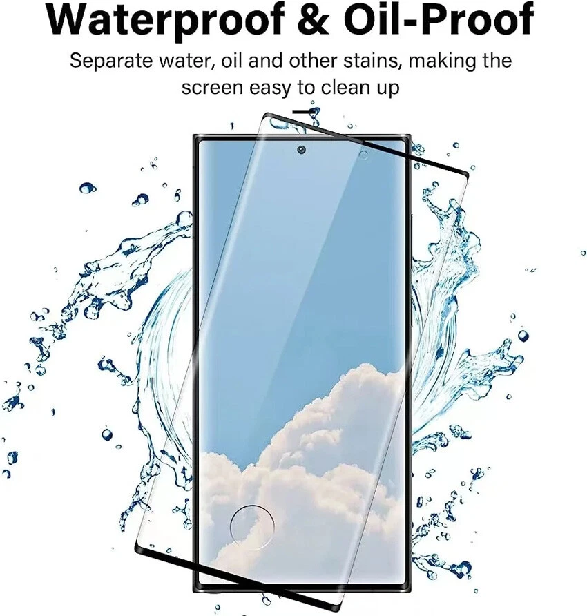 3D изогнутая пленка протектор экрана для Samsung S24 S23 Ultra S22 S21 закаленное стекло - Изображение 2 из 4