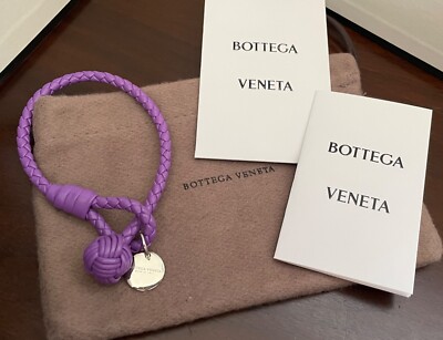 New Bottega Veneta Intrecciato Bracelet  Leather  Purple Size M