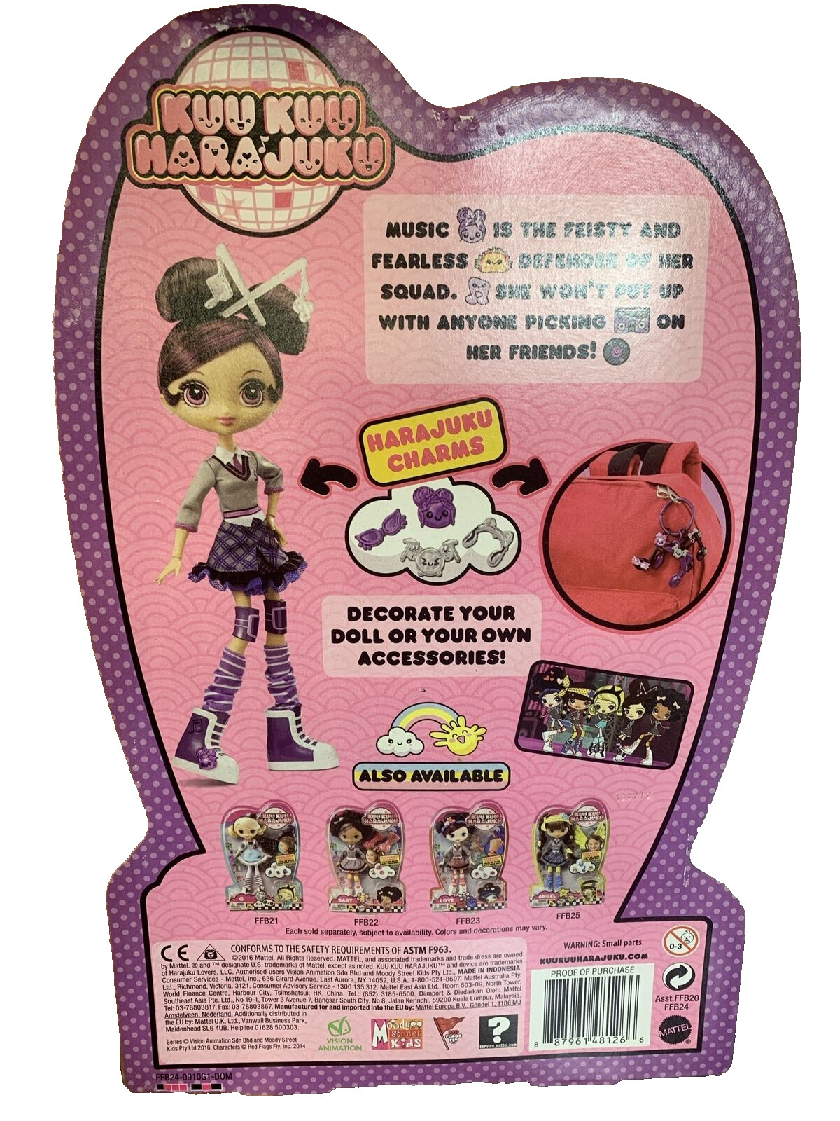 Mattel KuuKuu Harajuku Fashion Music Doll