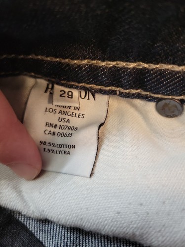 Jeans HUDSON donna firmato bootcut patta tasca vita bassa jeans taglia 29 - Foto 4 di 6
