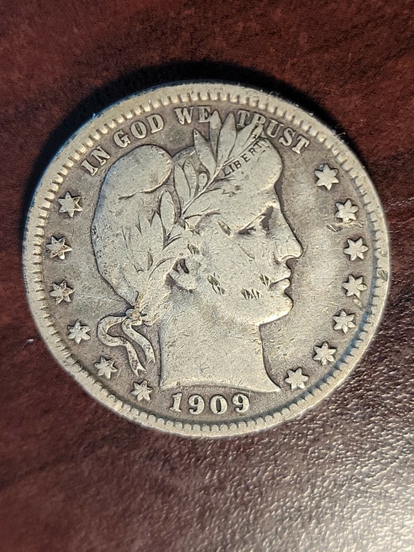 1909-S San Francisco Mint Silver Barber Quarter Almost XF  