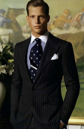 Men Black Striped Suit Stylish Designer 