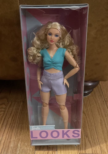 BARBIE Looks Doll #16 Color Block Outfit Curly Blonde Hair Articulated HJW83 NEW