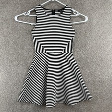 Forever 21 Women's Dress Size Small Black White Striped Sleeveless Zip Closure
