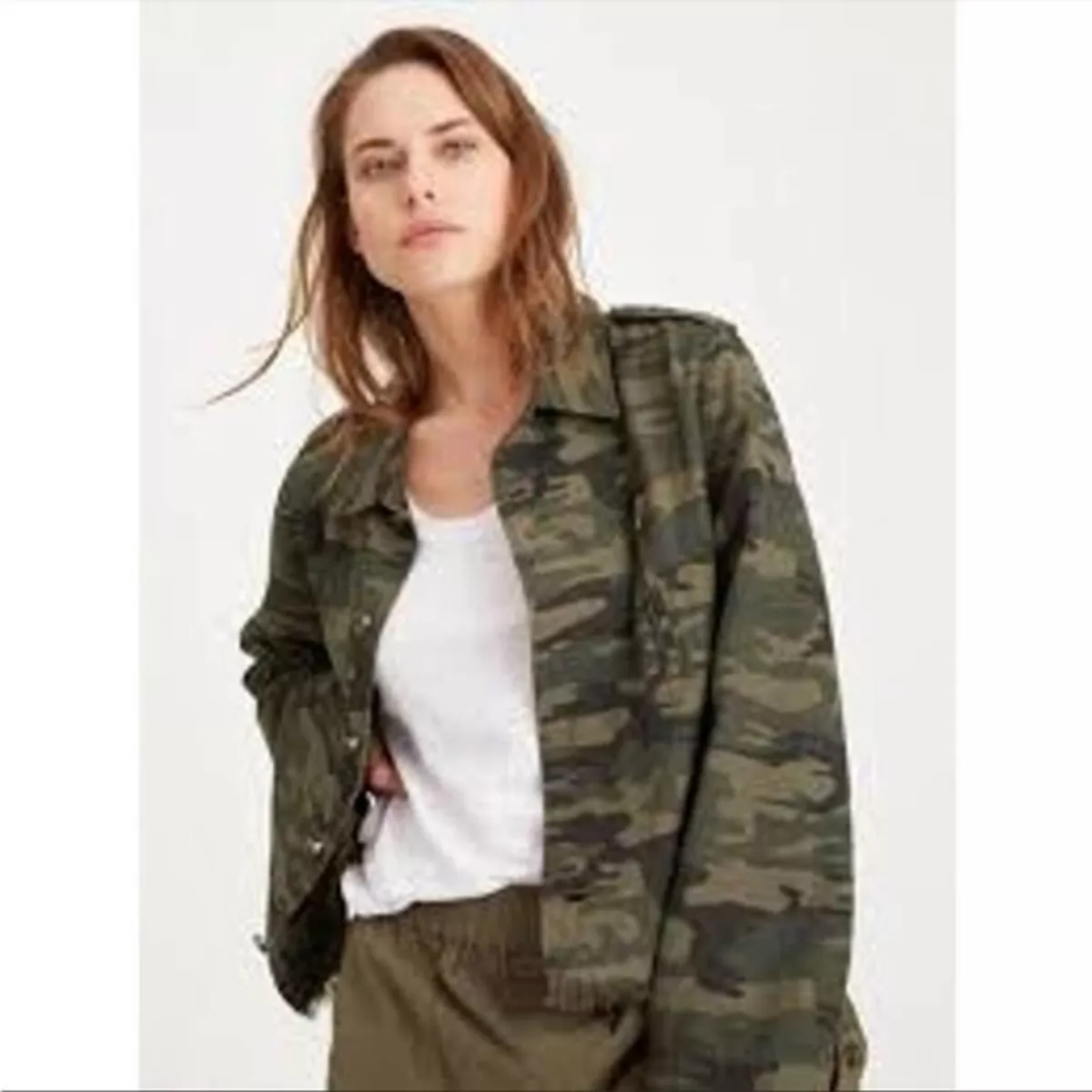 Anthropologie camo shop jacket