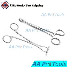 7" Body Piercing Sponge Forceps Slotted  Septum Stainless Septum Nose Tongue