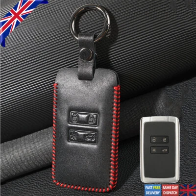 Car Leather Key Cover Holder Case For Renault Talisman Captur Espace Megane Clio