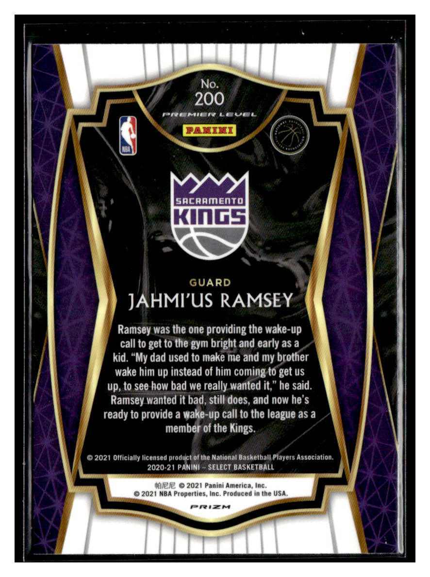 2020-21 Panini Select #200 Jahmi'us Ramsey Red White Orange