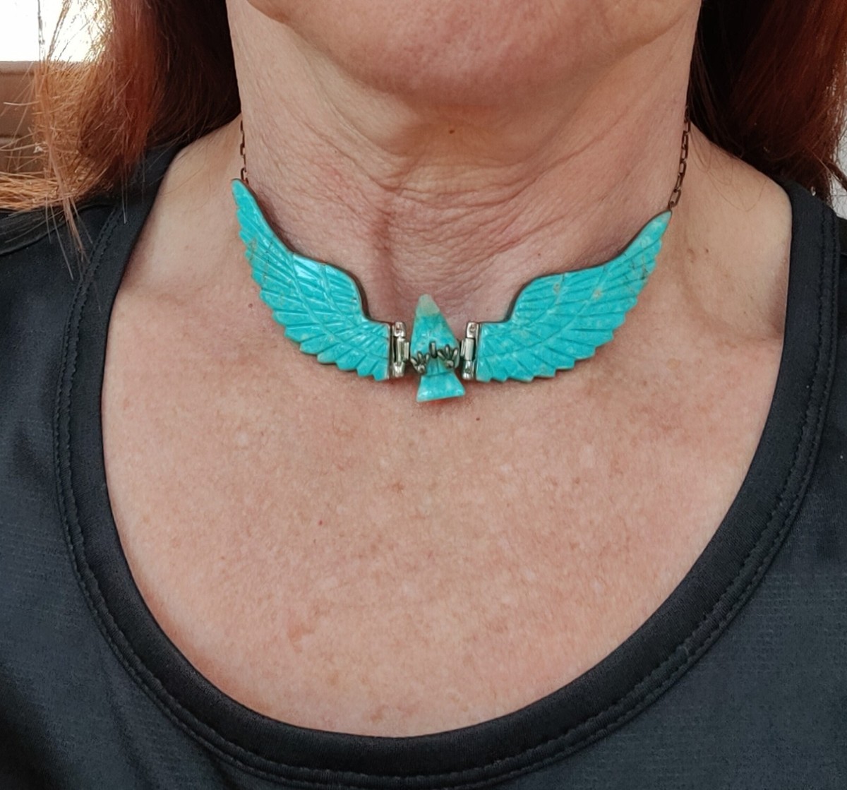ネックレス・ペンダント indian jewelry navajo Spencer NAVAJO EAGLE Necklace VTG. Sterling & Turquoise by H Spencer