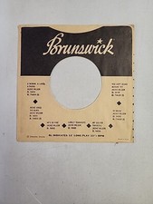 45 RPM 7" RECORD SLEEVES CO. SLEEVE 1 PACK SEE PHOTOS - Brunswick SLV196