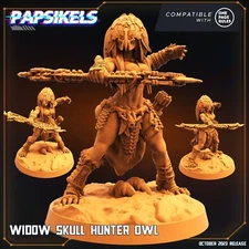 Owl Widow Skull Hunter Papsikels Miniature AvP, Predator