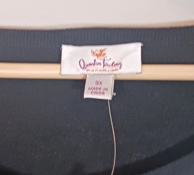 Quacker Factory Polka Dot Sequin 3/4 Length Sleeve Button Cardigan Size 3X NWT - Image 4 of 4