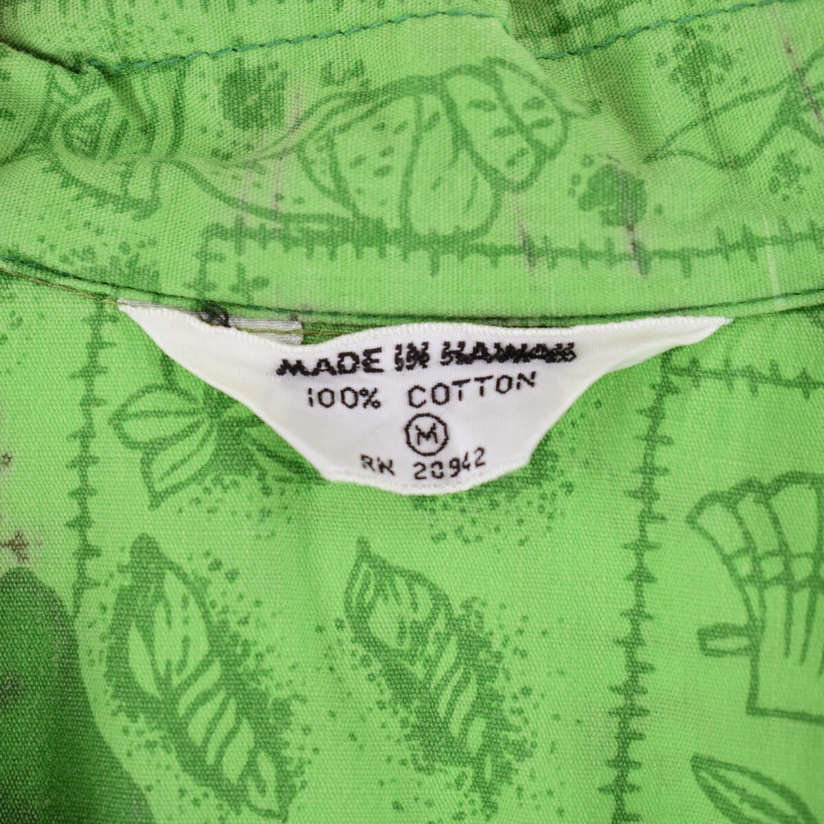50s-60'S UNKNOWN all-over print open-collar Hawaiian aloha