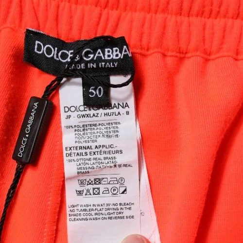 DOLCE & GABBANA Shorts Red Polyester Mid Waist Men Bermuda IT50/W36/L RRP 680usd - Picture 6 of 7