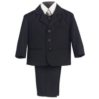 Little Boy Black Formal Special Occasion Wedding Easter 5pc Suit Set 8 on sale Little Boy Black Formal Special Occasion Wedding Easter 5pc Suit Set 8 on sale