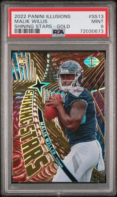 Malik Willis Panini Illusions Shining Stars #SS13 Gold