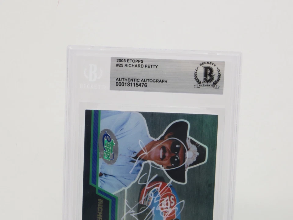 RICHARD PETTY SIGNED 2003 ETOPPS #25 BGS BAS SLAB Nascar THE KING - Image 3 of 4
