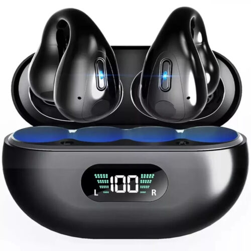 Bone Conduction Clip On Bluetooth Headset Open Ear Earbuds For iPhone & Android - Picture 18 of 20
